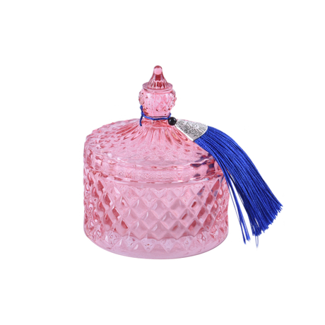 2021 Pink Sugar Pot Decorative Storage Glass Jar