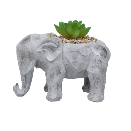 green plants artificial with metal pots plant for flower pots & planters elephant shape