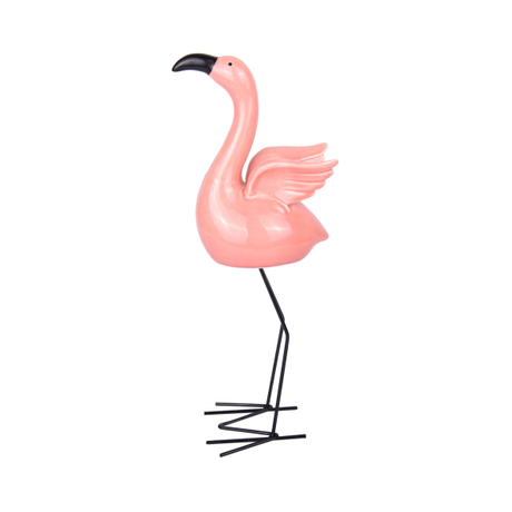 Ceramic home decoration flamingo