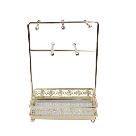 jewelry display rack glass storage box stand