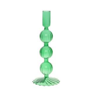 Joyful Gathering Flower VaseTaper Centrepiece Multipurpose Wavy Glass Candle Holder Candlestick