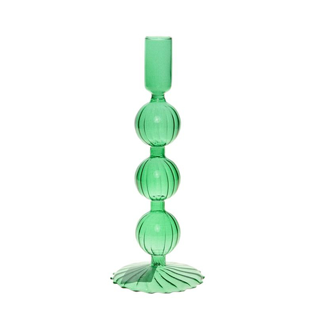 Joyful Gathering Flower VaseTaper Centrepiece Multipurpose Wavy Glass Candle Holder Candlestick