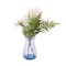 new design blue Artificial home decor Flower in Glass Vase accent Decor