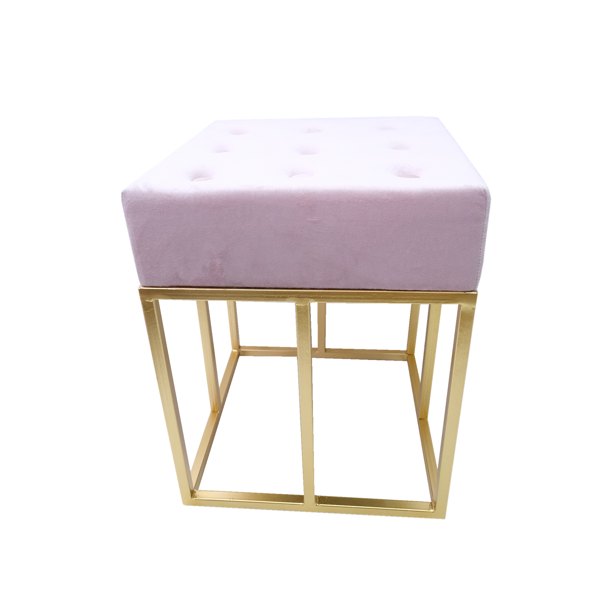 Modern Living Room luxury chair velvet stool & ottomans with metal legs