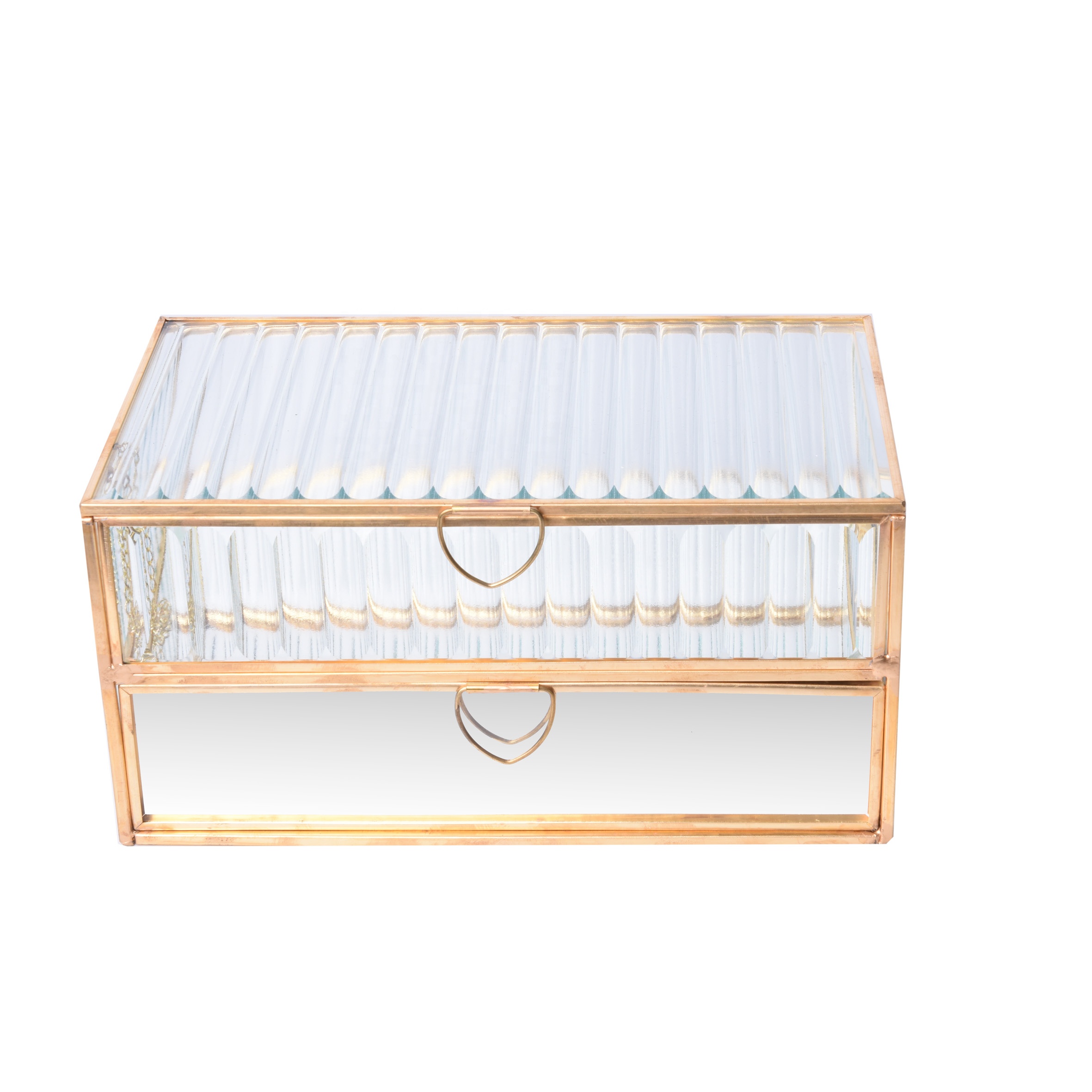 Jewelry Storage Box Double Layer Rectangular Glass Kitchen,dining Room Everyday Support Morden Home Decoratiove