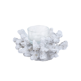 Ocean white candle holder