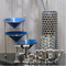 blue short decorative glass flower vases accent decor for home decor