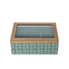 Joyful Gathering Wooden Compartment Box with Glass Lid Small Wooden Gift Box
