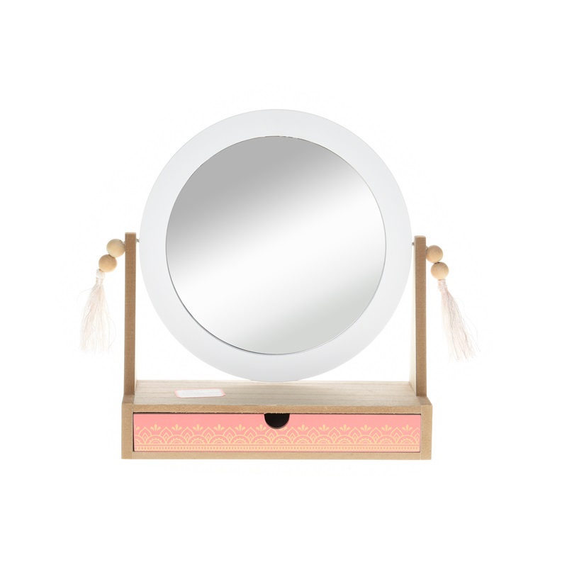 Sensorial Delight New Fashion Travel Makeup Mirror Table Stand Mirror with Drawer for Store