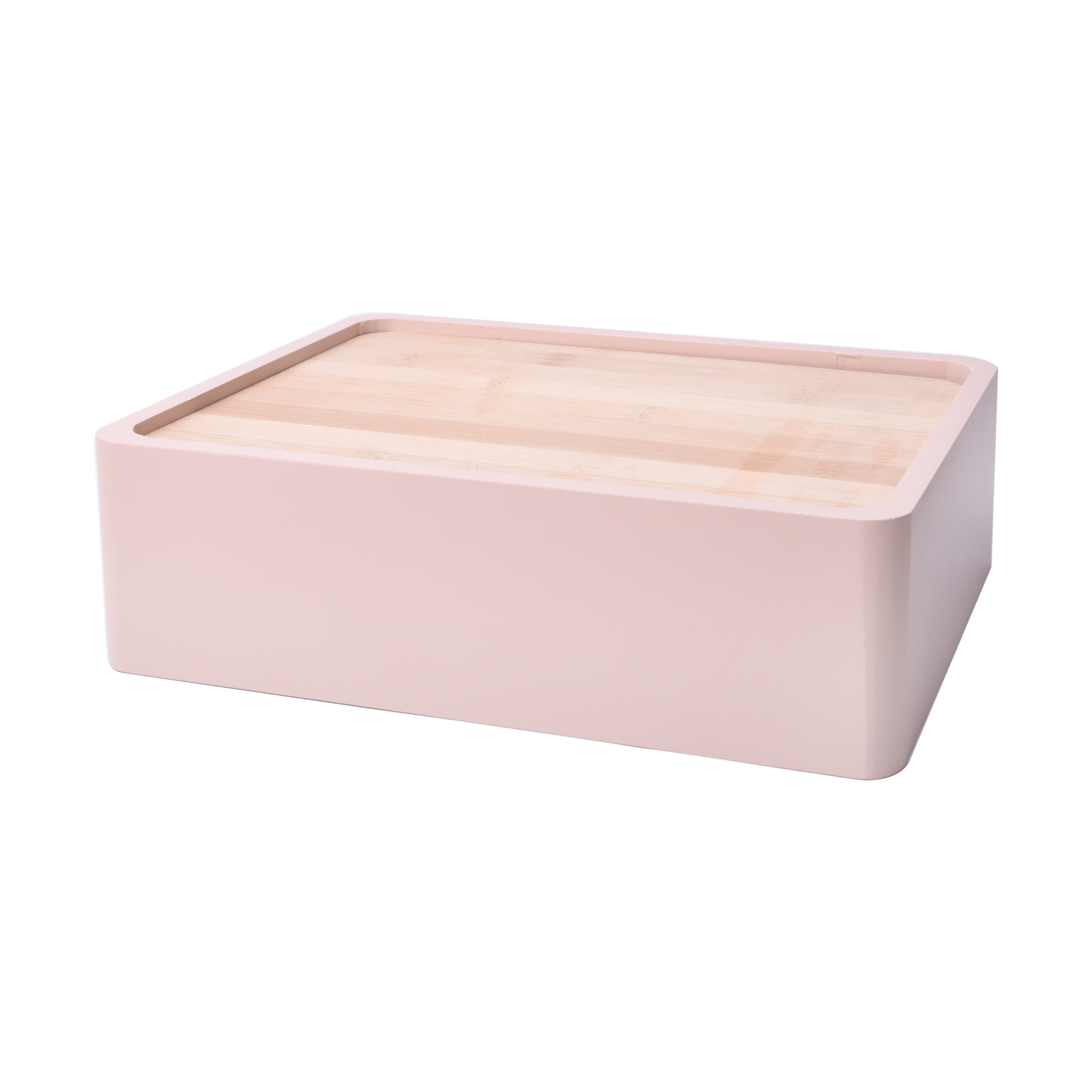 High Quality pink wooden jewelry box with mirror