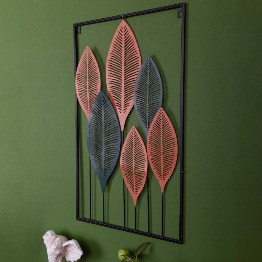 home decor metal Leaves Wall Art Decoration for home wall arts