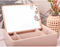 High Quality pink wooden jewelry box with mirror