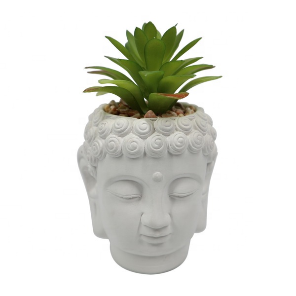 artificial succulent with Cement pot green plant