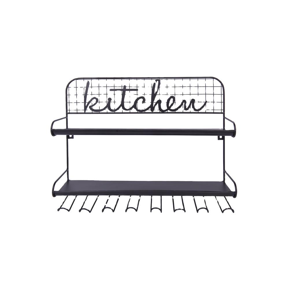 Simple metal shelving and shelf decoration Kitchen Art