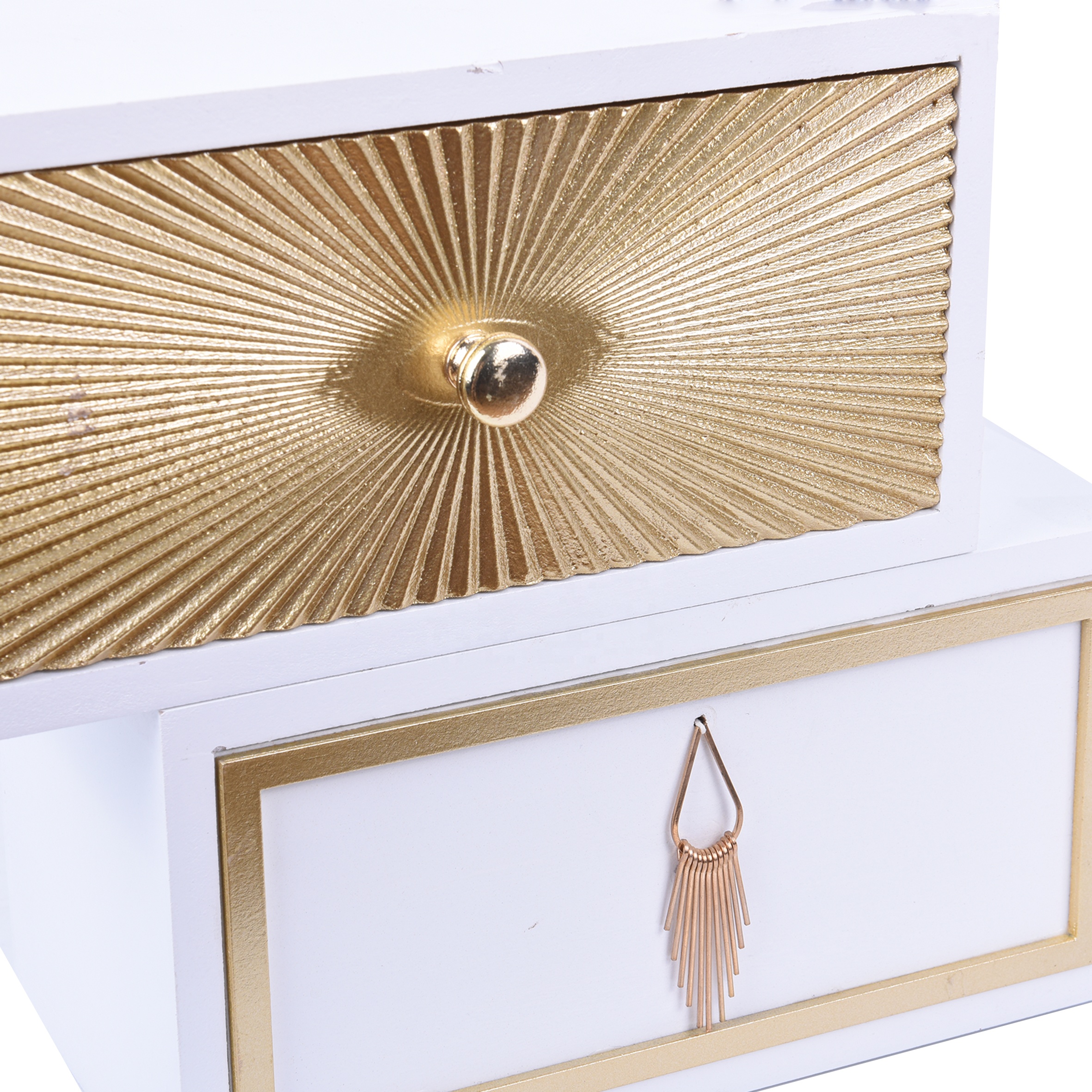 custom luxury wooden decorative box desktop storage drawer