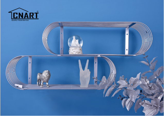 silver fashion functional wall shelves for home decor