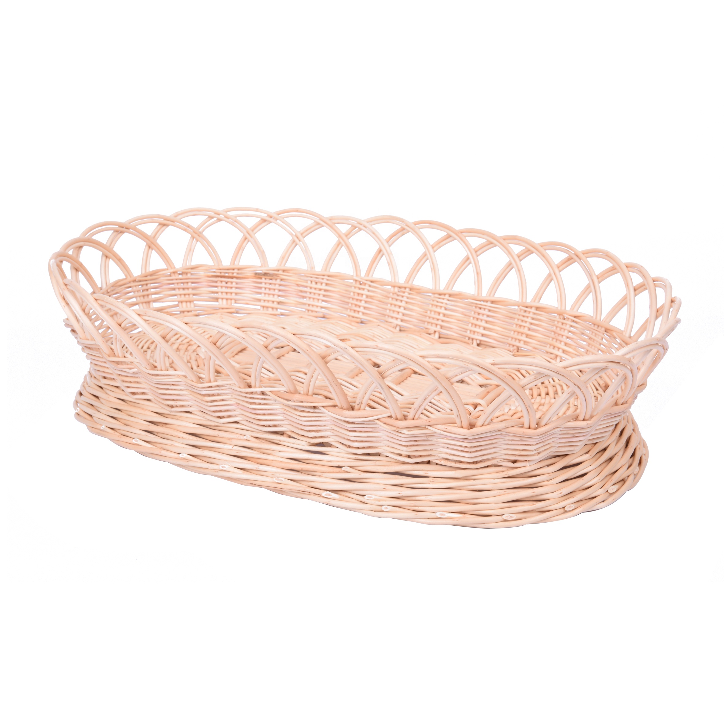 Bamboo Basket Ellipse Storage Shelf Decorative Trays Natural Color Support Simply Everyday Travel,party